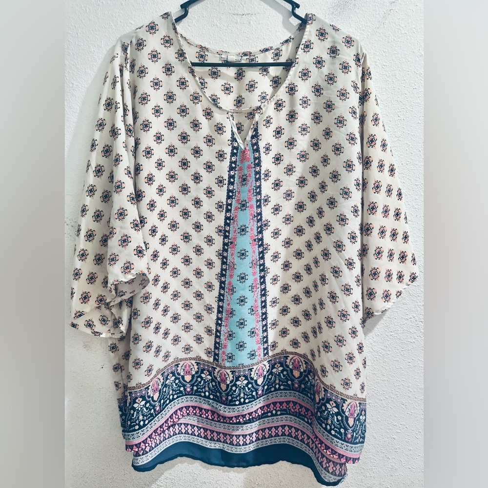 VTG Y2K NWOT Eye Shadow Flowy Floral Boho Pattern   Women’s size 2XL